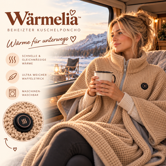 Wärmelia™ – Beheizbarer Kuschelponcho
